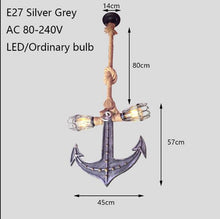 Load image into Gallery viewer, Vintage iron hanging lamp