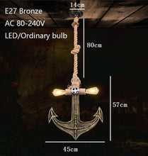 Load image into Gallery viewer, Vintage iron hanging lamp